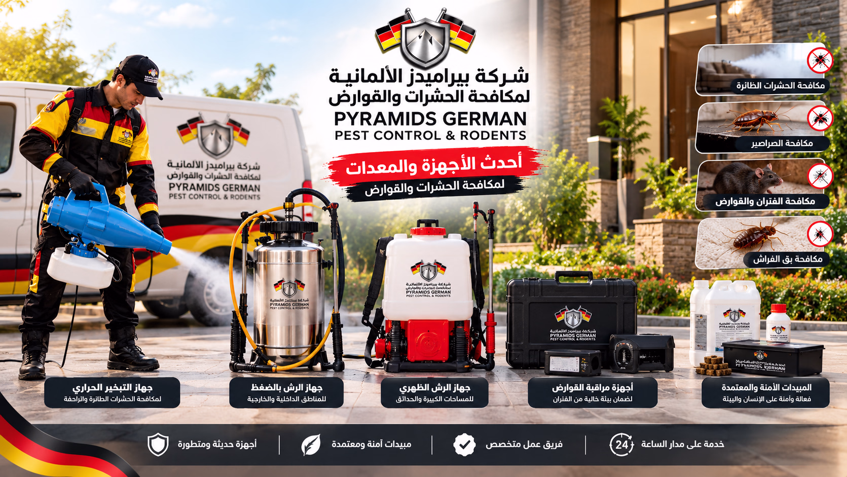 معدات ومبيدات مكافحة الحشرات المستخدمة في أجا