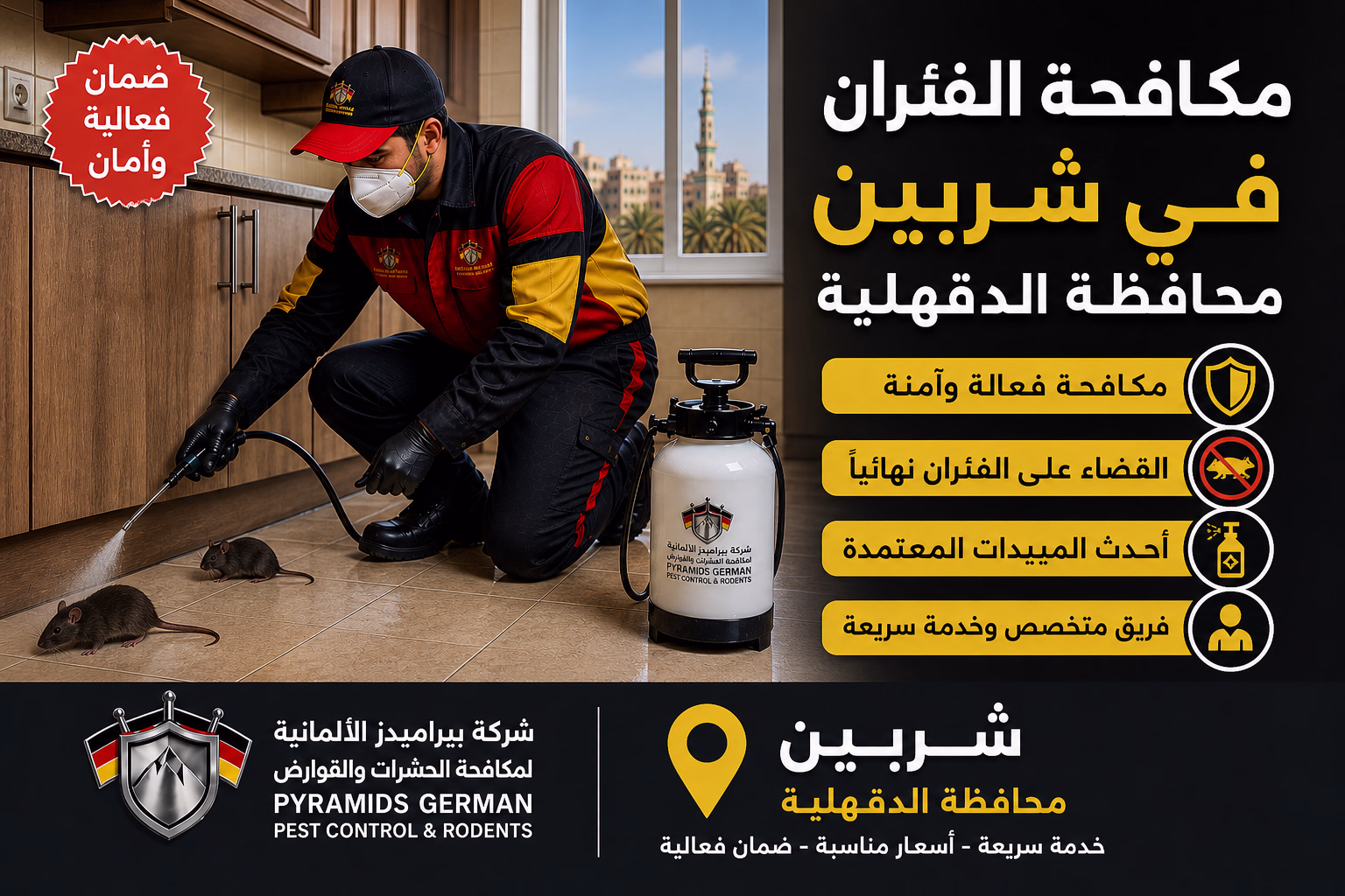 مكافحة الفئران في شربين