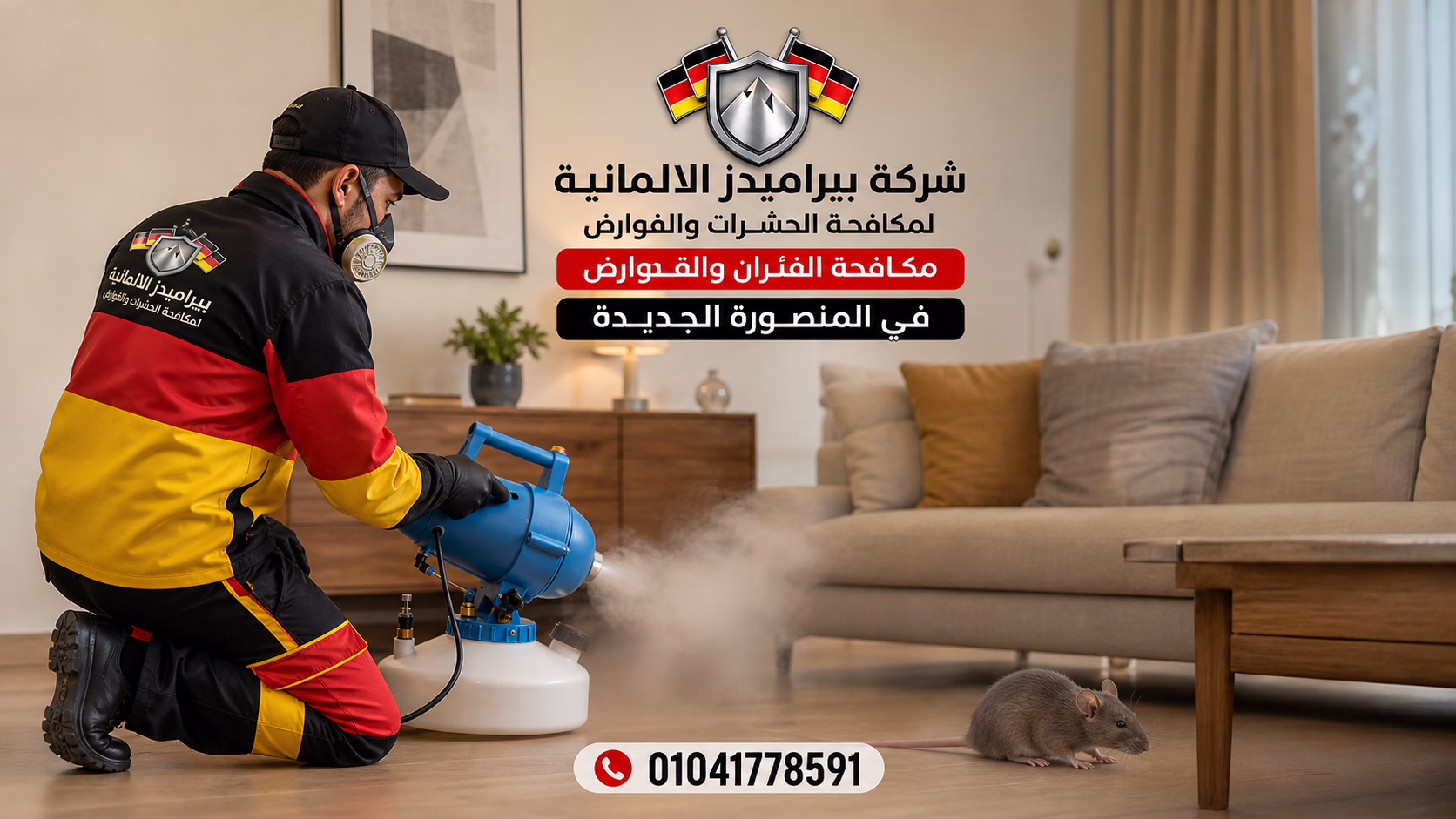 مكافحة الفئران والقوارض في المنصورة الجديدة