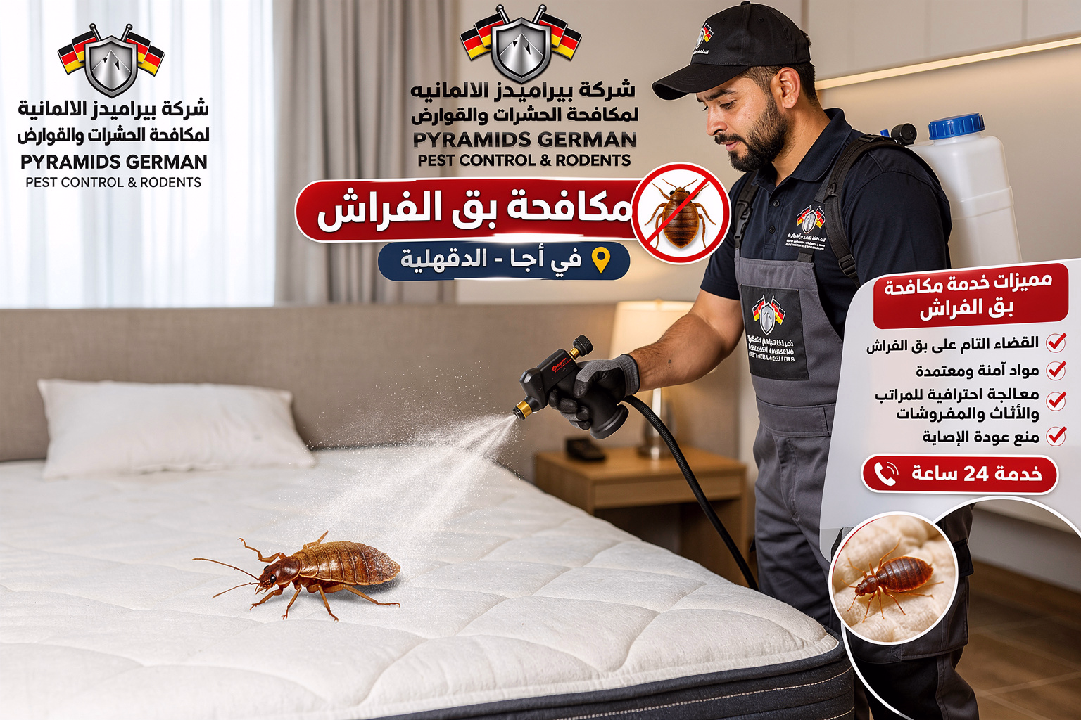 مكافحة بق الفراش في أجا بالدقهلية